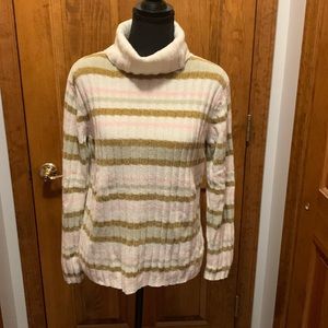 Classic Elements woman’s sweater, striped multi color, size Medium